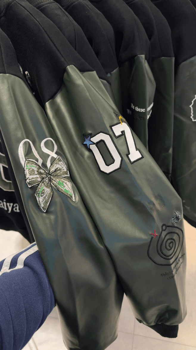 olive sleeve — butterfly and 07